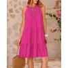 imageBTFBM Women Summer Halter Dresses Casual Spring 2025 Sleeveless ALine Tiered Swing Mini Dress Beach Vacation SundressRose Red