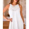imageBTFBM Women Summer Halter Dresses Casual Spring 2025 Sleeveless ALine Tiered Swing Mini Dress Beach Vacation SundressWhite