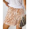 imageBTFBM Womens Boho Summer Shorts Beach Vacation Clothes 2025 Elastic Waist Casual Printed Loose Short Lounge Pant PocketsPrint Khaki