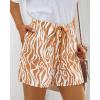 imageBTFBM Womens Boho Summer Shorts Beach Vacation Clothes 2025 Elastic Waist Casual Printed Loose Short Lounge Pant PocketsPrint Khaki
