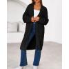 imageBTFBM Womens Long Cardigan Sweater Fall Winter 2025 Long Sleeve Sweaters Coat Open Front Loose Casual Knit OutwearBlack