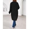 imageBTFBM Womens Long Cardigan Sweater Fall Winter 2025 Long Sleeve Sweaters Coat Open Front Loose Casual Knit OutwearBlack