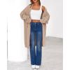 imageBTFBM Womens Long Cardigan Sweater Fall Winter 2025 Long Sleeve Sweaters Coat Open Front Loose Casual Knit OutwearCamel