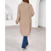 imageBTFBM Womens Long Cardigan Sweater Fall Winter 2025 Long Sleeve Sweaters Coat Open Front Loose Casual Knit OutwearCamel