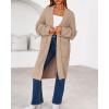 imageBTFBM Womens Long Cardigan Sweater Fall Winter 2025 Long Sleeve Sweaters Coat Open Front Loose Casual Knit OutwearCamel