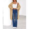 imageBTFBM Womens Long Cardigan Sweater Fall Winter 2025 Long Sleeve Sweaters Coat Open Front Loose Casual Knit OutwearKhaki