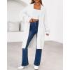 imageBTFBM Womens Long Cardigan Sweater Fall Winter 2025 Long Sleeve Sweaters Coat Open Front Loose Casual Knit OutwearWhite