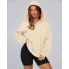 imageBTFBM Womens Oversized Hoodies Casual Fleece Long Sleeve V Neck Sweatshirts 2025 Trendy Spring Outfits Fall ClothesApricot