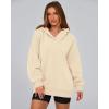 imageBTFBM Womens Oversized Hoodies Casual Fleece Long Sleeve V Neck Sweatshirts 2025 Trendy Spring Outfits Fall ClothesApricot