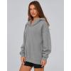 imageBTFBM Womens Oversized Hoodies Casual Fleece Long Sleeve V Neck Sweatshirts 2025 Trendy Spring Outfits Fall ClothesGrey