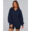 imageBTFBM Womens Oversized Hoodies Casual Fleece Long Sleeve V Neck Sweatshirts 2025 Trendy Spring Outfits Fall ClothesNavy