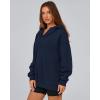 imageBTFBM Womens Oversized Hoodies Casual Fleece Long Sleeve V Neck Sweatshirts 2025 Trendy Spring Outfits Fall ClothesNavy