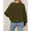imageBTFBM Womens Oversized Sweater Crewneck Long Sleeve Fuzzy Knit Chunky Pullover Sweaters 2025 Fall Winter Trendy OutfitsArmy Green