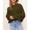 imageBTFBM Womens Oversized Sweater Crewneck Long Sleeve Fuzzy Knit Chunky Pullover Sweaters 2025 Fall Winter Trendy OutfitsArmy Green