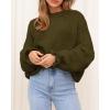 imageBTFBM Womens Oversized Sweater Crewneck Long Sleeve Fuzzy Knit Chunky Pullover Sweaters 2025 Fall Winter Trendy OutfitsArmy Green