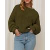 imageBTFBM Womens Oversized Sweater Crewneck Long Sleeve Fuzzy Knit Chunky Pullover Sweaters 2025 Fall Winter Trendy OutfitsArmy Green