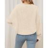 imageBTFBM Womens Oversized Sweater Crewneck Long Sleeve Fuzzy Knit Chunky Pullover Sweaters 2025 Fall Winter Trendy OutfitsBeige