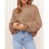 imageBTFBM Womens Oversized Sweater Crewneck Long Sleeve Fuzzy Knit Chunky Pullover Sweaters 2025 Fall Winter Trendy OutfitsCamel
