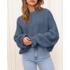 imageBTFBM Womens Oversized Sweater Crewneck Long Sleeve Fuzzy Knit Chunky Pullover Sweaters 2025 Fall Winter Trendy OutfitsGrey Blue