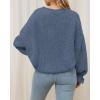 imageBTFBM Womens Oversized Sweater Crewneck Long Sleeve Fuzzy Knit Chunky Pullover Sweaters 2025 Fall Winter Trendy OutfitsGrey Blue
