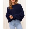 imageBTFBM Womens Oversized Sweater Crewneck Long Sleeve Fuzzy Knit Chunky Pullover Sweaters 2025 Fall Winter Trendy OutfitsNavy