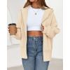imageBTFBM Womens Zip Up Hoodies Fleece Cropped Sweatshirts 2025 Fall Fashion Outfits Casual Y2k Jackets Winter ClothesBeige