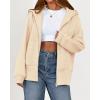 imageBTFBM Womens Zip Up Hoodies Fleece Cropped Sweatshirts 2025 Fall Fashion Outfits Casual Y2k Jackets Winter ClothesBeige