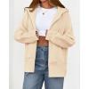 imageBTFBM Womens Zip Up Hoodies Fleece Cropped Sweatshirts 2025 Fall Fashion Outfits Casual Y2k Jackets Winter ClothesBeige