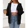 imageBTFBM Womens Zip Up Hoodies Fleece Cropped Sweatshirts 2025 Fall Fashion Outfits Casual Y2k Jackets Winter ClothesBlack