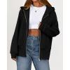imageBTFBM Womens Zip Up Hoodies Fleece Cropped Sweatshirts 2025 Fall Fashion Outfits Casual Y2k Jackets Winter ClothesBlack