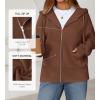 imageBTFBM Womens Zip Up Hoodies Fleece Cropped Sweatshirts 2025 Fall Fashion Outfits Casual Y2k Jackets Winter ClothesBrown