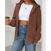 imageBTFBM Womens Zip Up Hoodies Fleece Cropped Sweatshirts 2025 Fall Fashion Outfits Casual Y2k Jackets Winter ClothesBrown