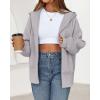 imageBTFBM Womens Zip Up Hoodies Fleece Cropped Sweatshirts 2025 Fall Fashion Outfits Casual Y2k Jackets Winter ClothesGrey