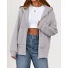 imageBTFBM Womens Zip Up Hoodies Fleece Cropped Sweatshirts 2025 Fall Fashion Outfits Casual Y2k Jackets Winter ClothesGrey