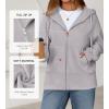 imageBTFBM Womens Zip Up Hoodies Fleece Cropped Sweatshirts 2025 Fall Fashion Outfits Casual Y2k Jackets Winter ClothesGrey