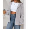 imageBTFBM Womens Zip Up Hoodies Fleece Cropped Sweatshirts 2025 Fall Fashion Outfits Casual Y2k Jackets Winter ClothesGrey