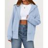 imageBTFBM Womens Zip Up Hoodies Fleece Cropped Sweatshirts 2025 Fall Fashion Outfits Casual Y2k Jackets Winter ClothesLight Blue