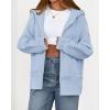 imageBTFBM Womens Zip Up Hoodies Fleece Cropped Sweatshirts 2025 Fall Fashion Outfits Casual Y2k Jackets Winter ClothesLight Blue