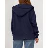 imageBTFBM Womens Zip Up Hoodies Fleece Cropped Sweatshirts 2025 Fall Fashion Outfits Casual Y2k Jackets Winter ClothesNavy