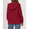 imageBTFBM Womens Zip Up Hoodies Fleece Cropped Sweatshirts 2025 Fall Fashion Outfits Casual Y2k Jackets Winter ClothesRed