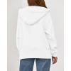 imageBTFBM Womens Zip Up Hoodies Fleece Cropped Sweatshirts 2025 Fall Fashion Outfits Casual Y2k Jackets Winter ClothesWhite