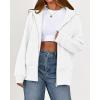 imageBTFBM Womens Zip Up Hoodies Fleece Cropped Sweatshirts 2025 Fall Fashion Outfits Casual Y2k Jackets Winter ClothesWhite