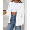 imageBTFBM Womens Zip Up Hoodies Fleece Cropped Sweatshirts 2025 Fall Fashion Outfits Casual Y2k Jackets Winter ClothesWhite