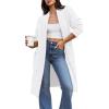 imageBTFBM Womens Long Cardigan Sweater Fall Winter 2025 Long Sleeve Sweaters Coat Open Front Loose Casual Knit OutwearWhite