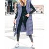 imageBTFBM Long Puffer Vest Women Quilted Hooded Button Down Zip Up Sleeveless Vests Outerwear Padded Jacket Fall Winter CoatBlue Purple