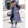 imageBTFBM Long Puffer Vest Women Quilted Hooded Button Down Zip Up Sleeveless Vests Outerwear Padded Jacket Fall Winter CoatBlue Purple