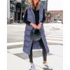 imageBTFBM Long Puffer Vest Women Quilted Hooded Button Down Zip Up Sleeveless Vests Outerwear Padded Jacket Fall Winter CoatBlue Purple