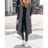 imageBTFBM Long Puffer Vest Women Quilted Hooded Button Down Zip Up Sleeveless Vests Outerwear Padded Jacket Fall Winter CoatDark Grey