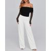 imageBTFBM Off The Shoulder Tops for Women 2025 Long Sleeve Shirts Y2K Slim Fit Going Out Tops Ruched Stretchy Mesh Crop TopBlack