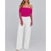 imageBTFBM Off The Shoulder Tops for Women 2025 Long Sleeve Shirts Y2K Slim Fit Going Out Tops Ruched Stretchy Mesh Crop TopRose Red
